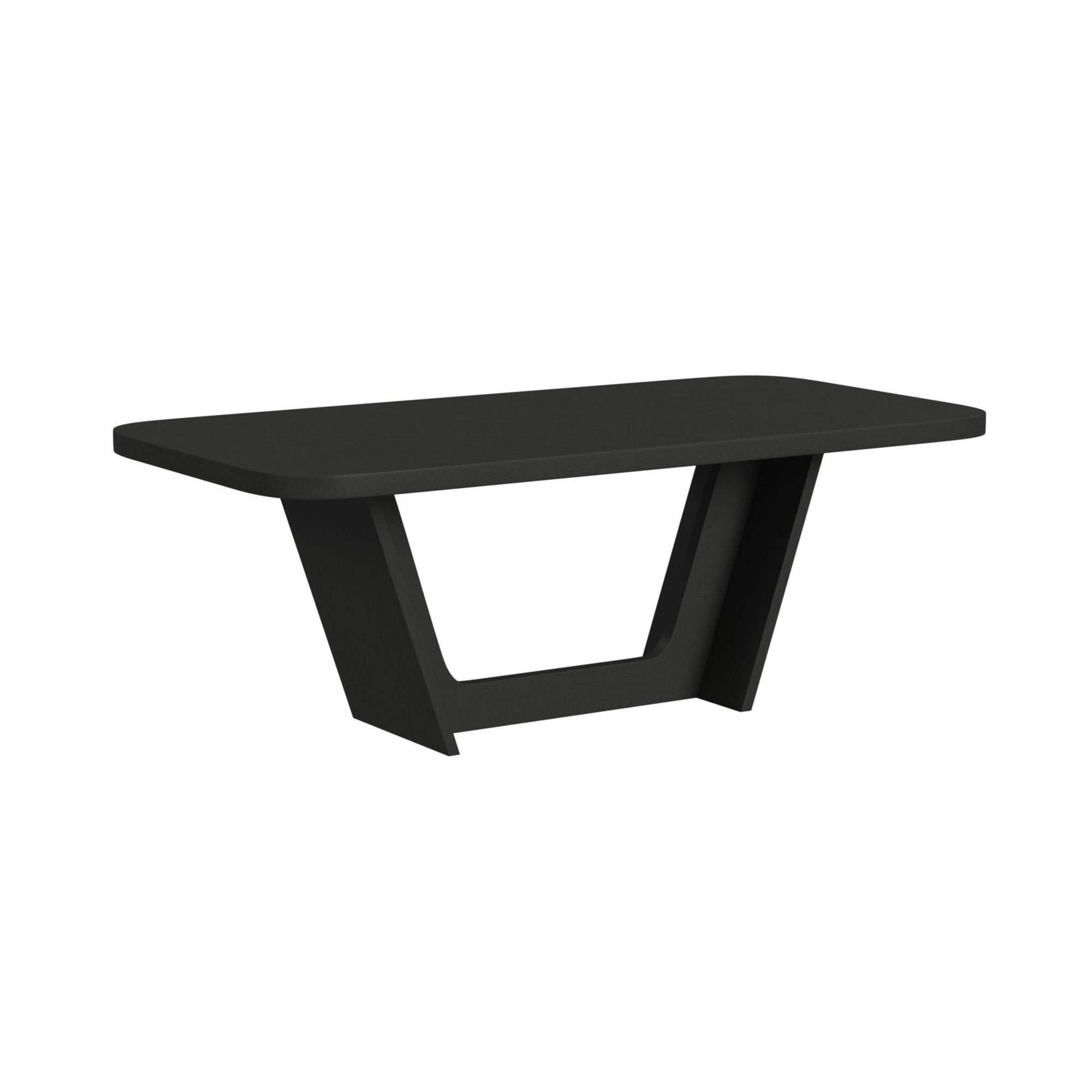 Ridgemont Rectangular Dining Table In Black With Grain