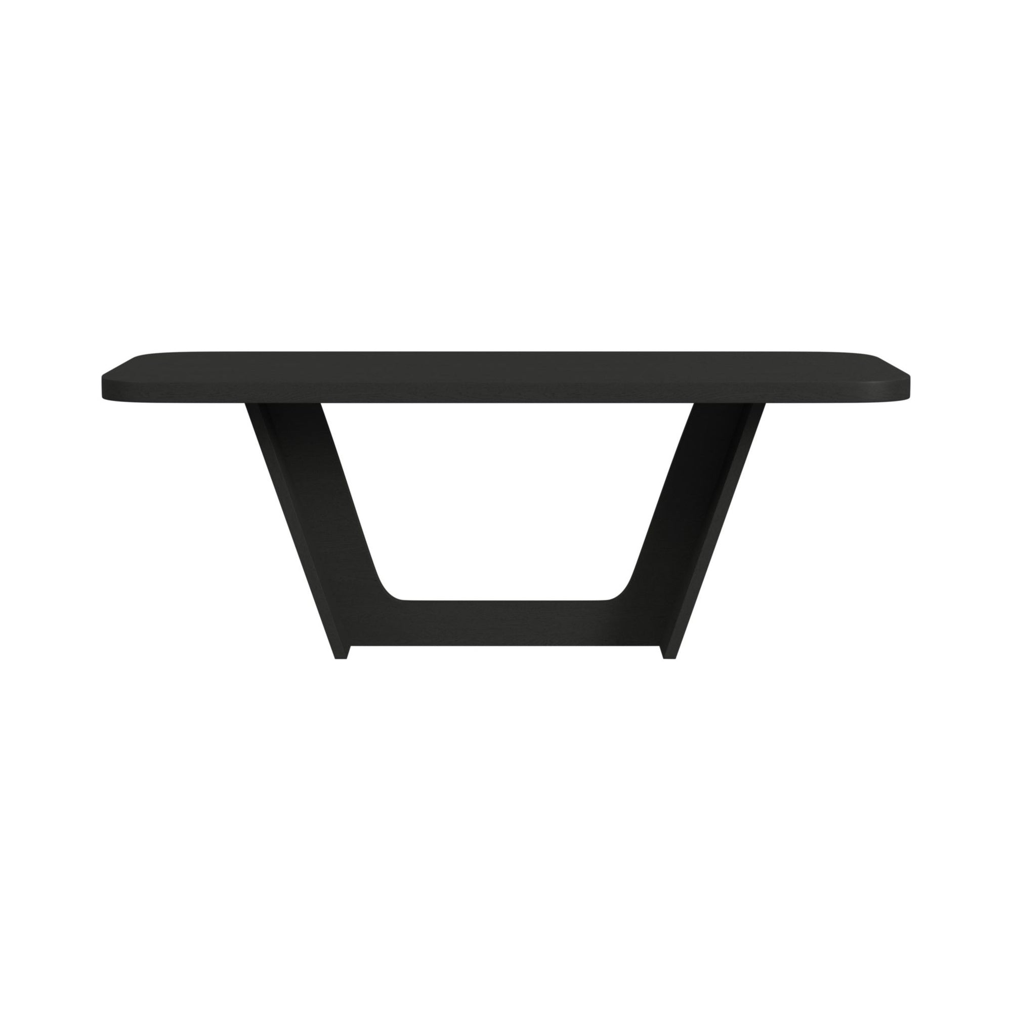 Ridgemont Rectangular Dining Table In Black With Grain