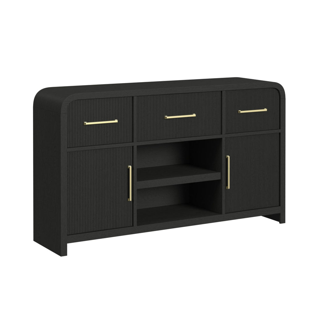 Ridgemont Server In Black With Grain
