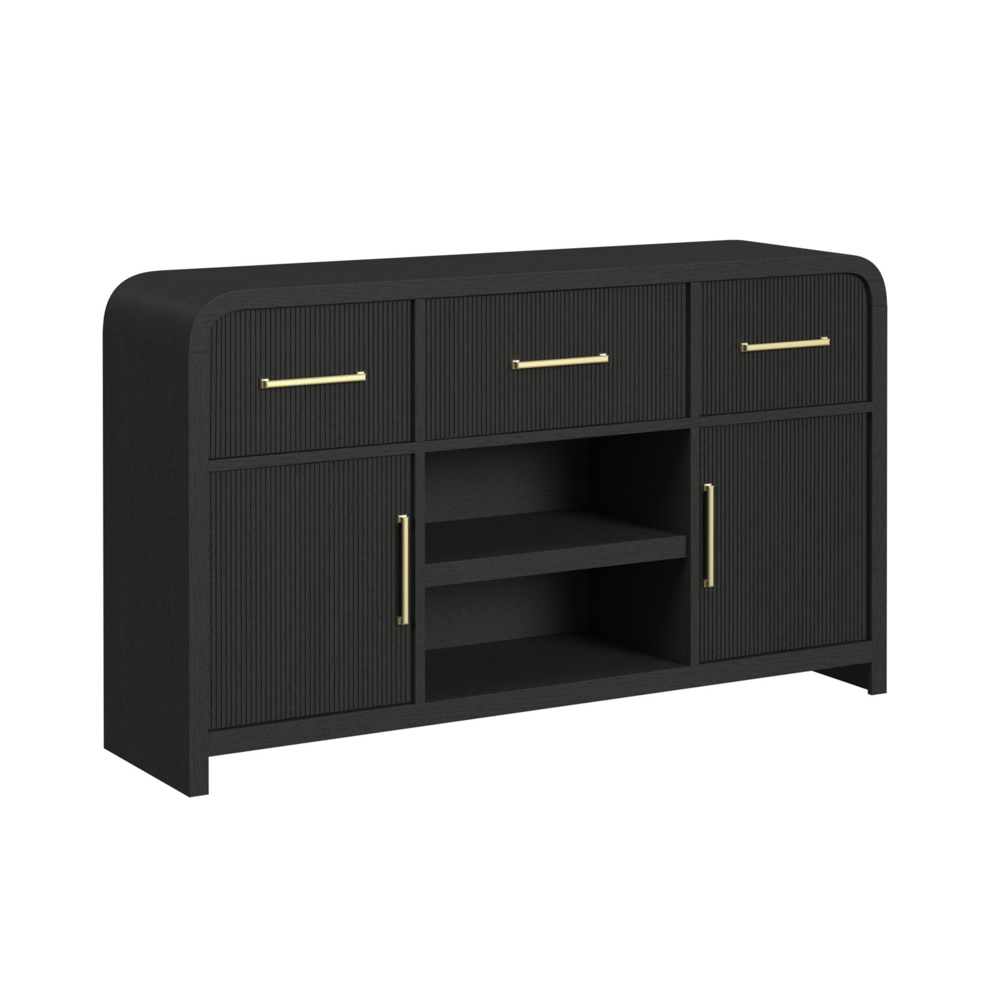 Ridgemont Server In Black With Grain