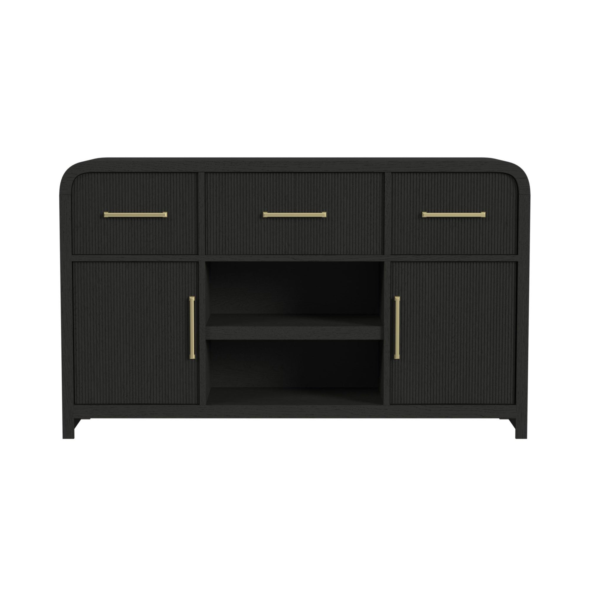 Ridgemont Server In Black With Grain