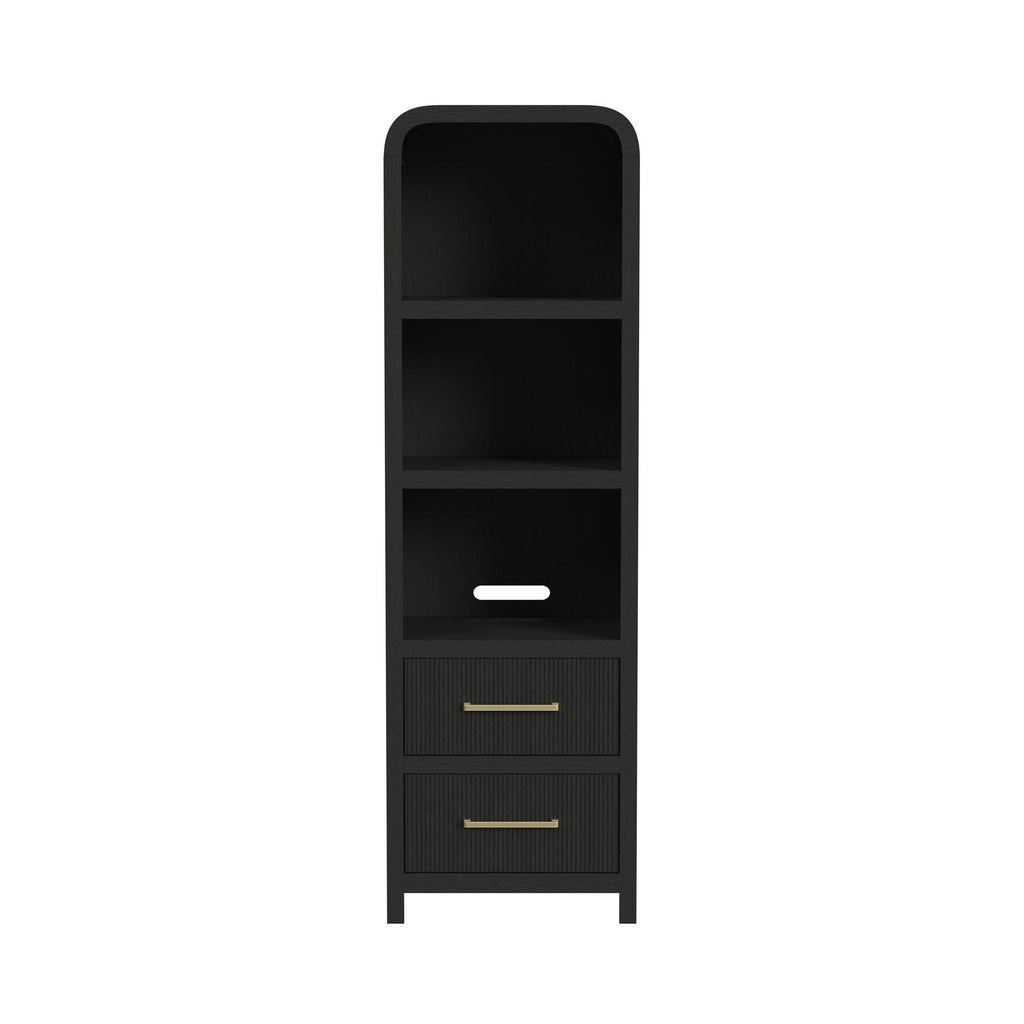 Ridgemont Side Piers In Black With Grain