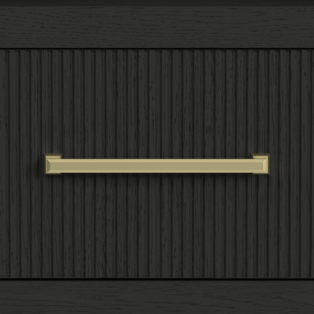 Ridgemont Side Piers In Black With Grain