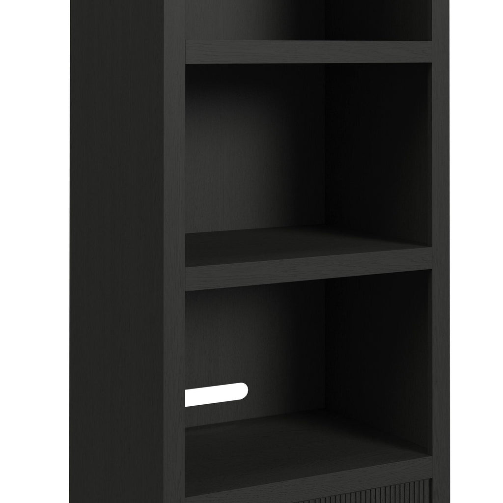 Ridgemont Side Piers In Black With Grain