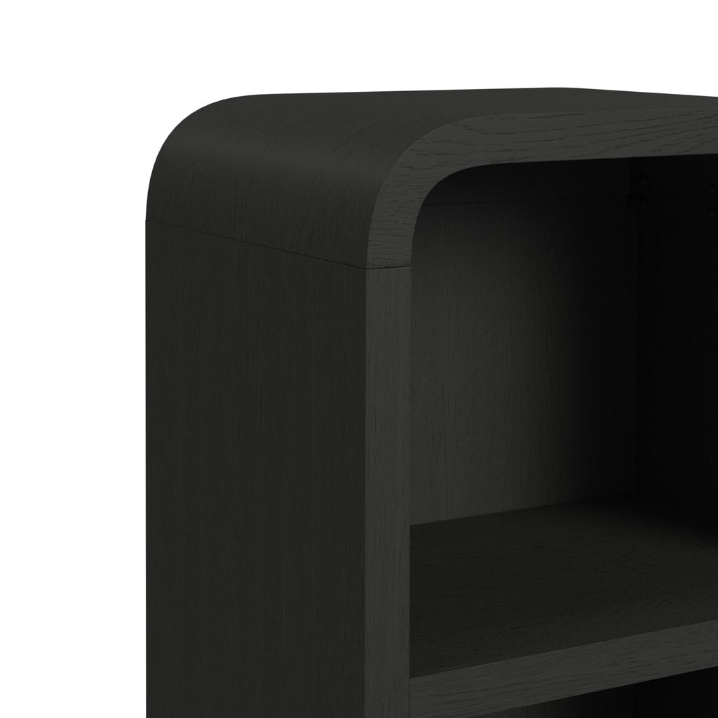 Ridgemont Side Piers In Black With Grain