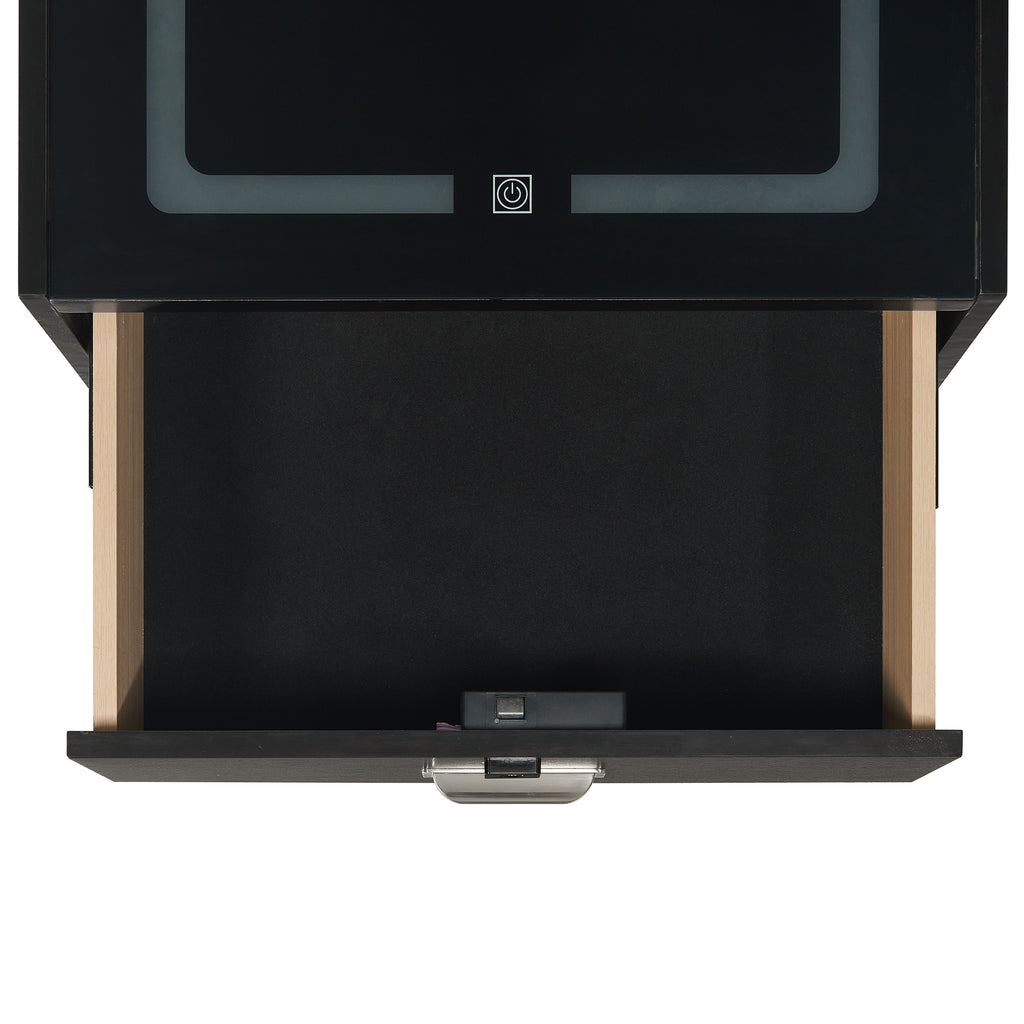 Rio Nightstand With Electronic Features In Black