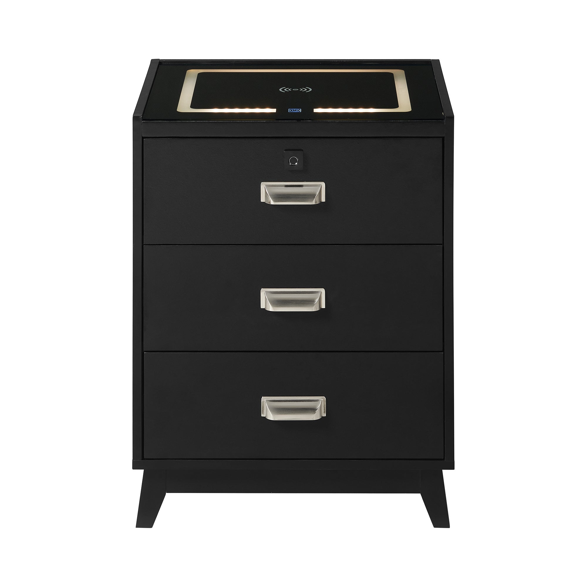 Rio Nightstand With Electronic Features In Black