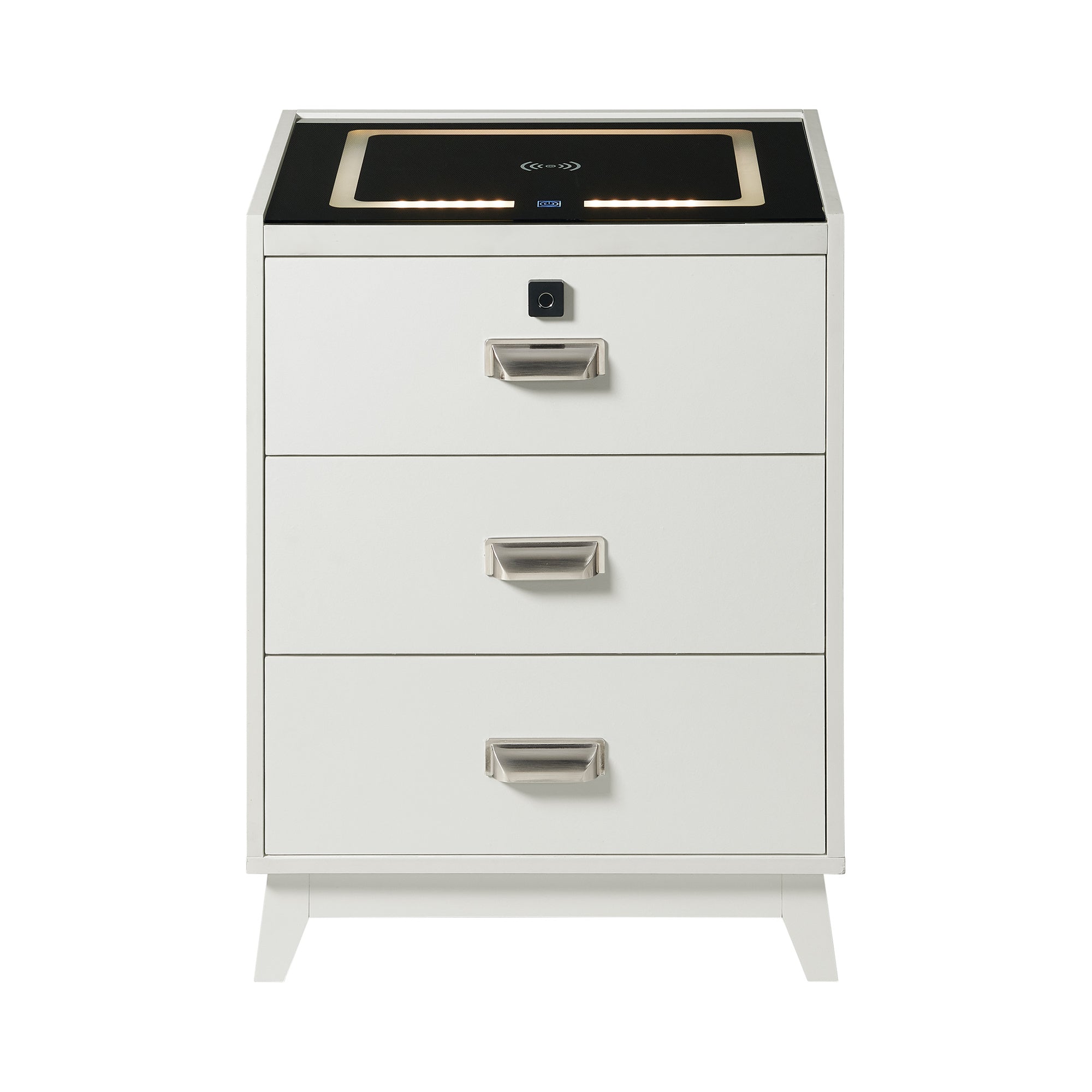 Rio Nightstand With Electronic Features In White