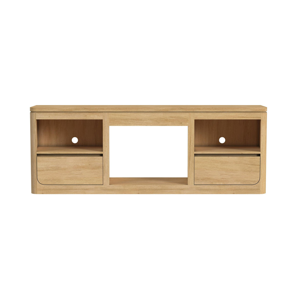 Rosalie 71" Tv Console Without Fireplace Insert In Natural