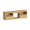 Rosalie 82" Tv Console Without Fireplace Insert In Natural