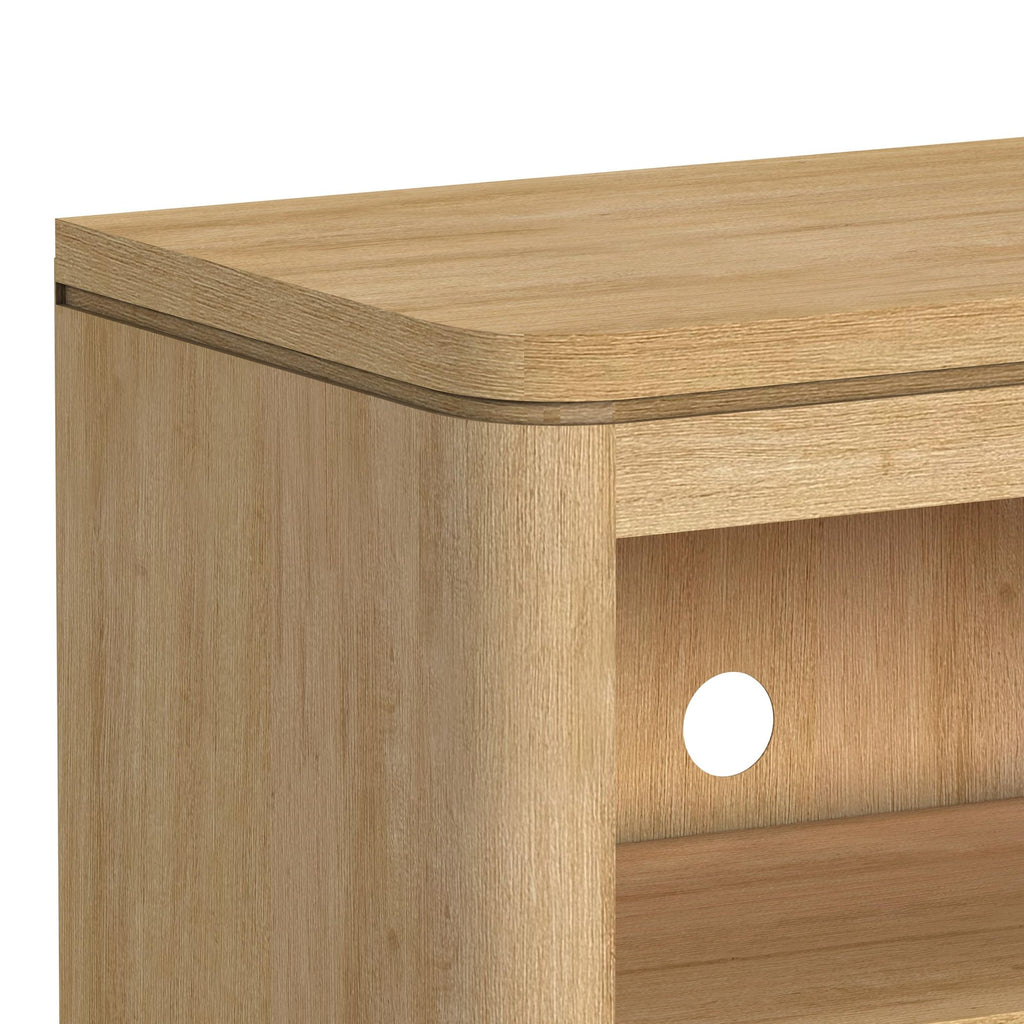 Rosalie 71" Tv Console Without Fireplace Insert In Natural