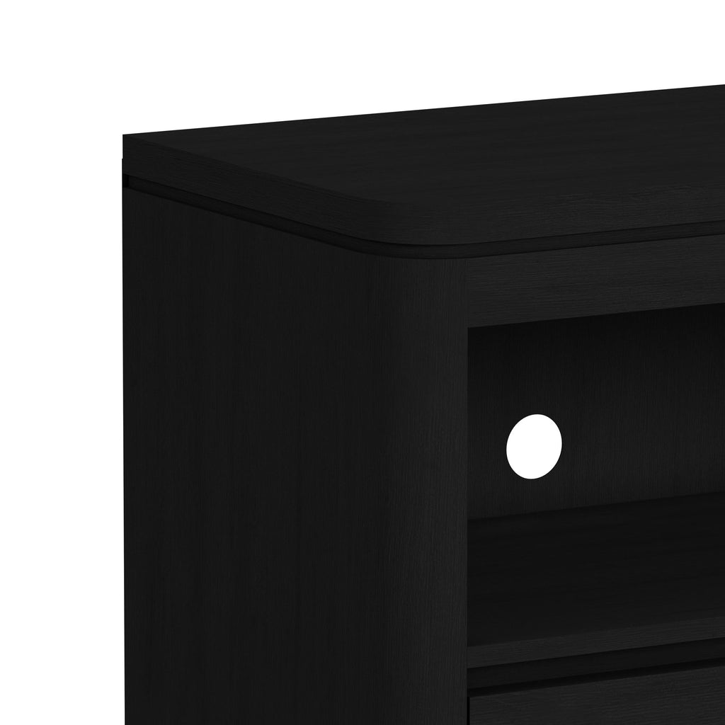 Rosalie 82" Tv Console Without Fireplace Insert In Black