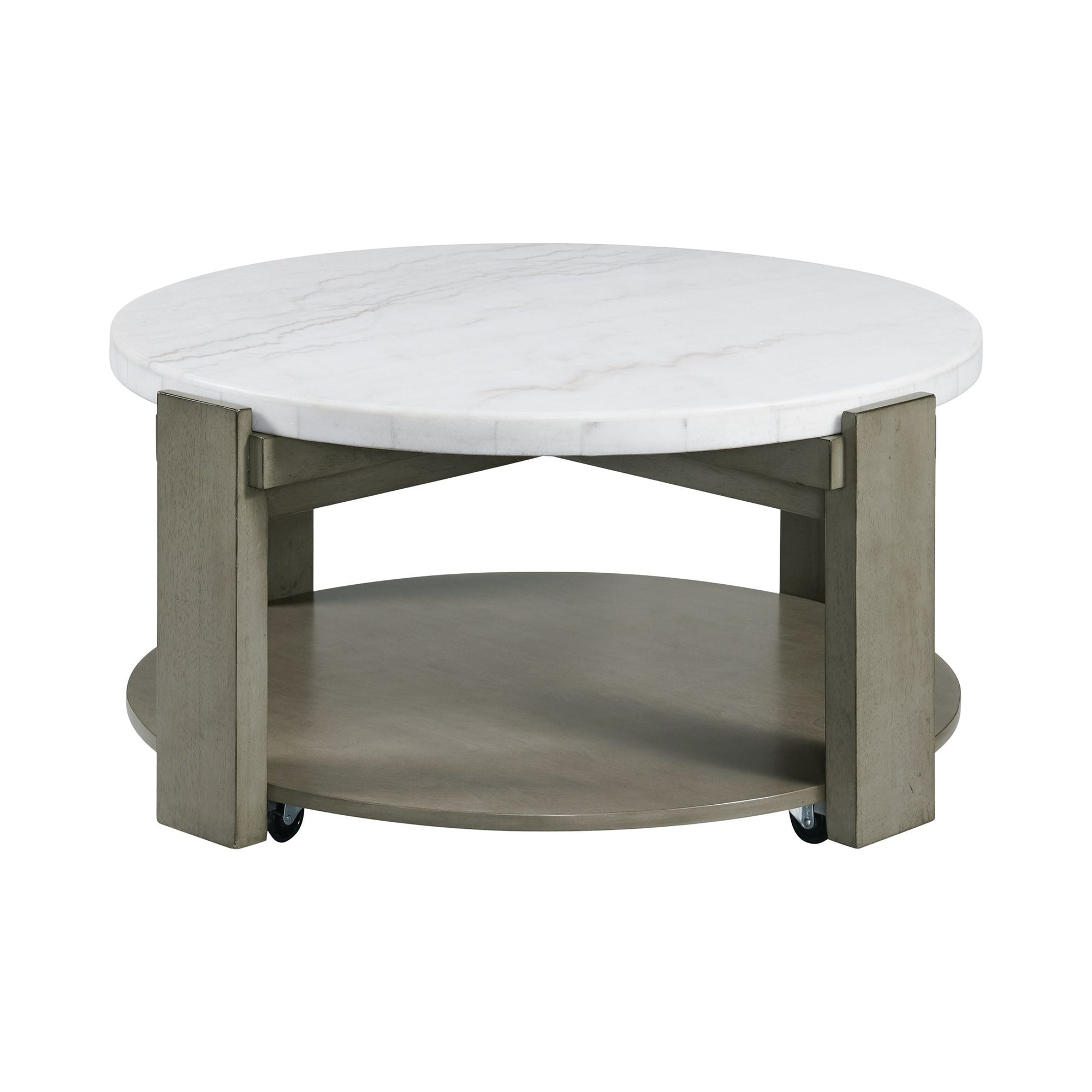 Rosamel Round Coffee Table In Ash Brown