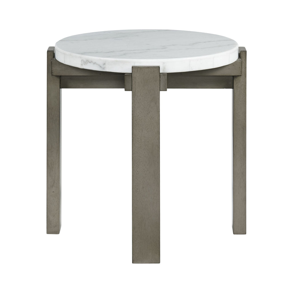Rosamel Round End Table In Ash Brown