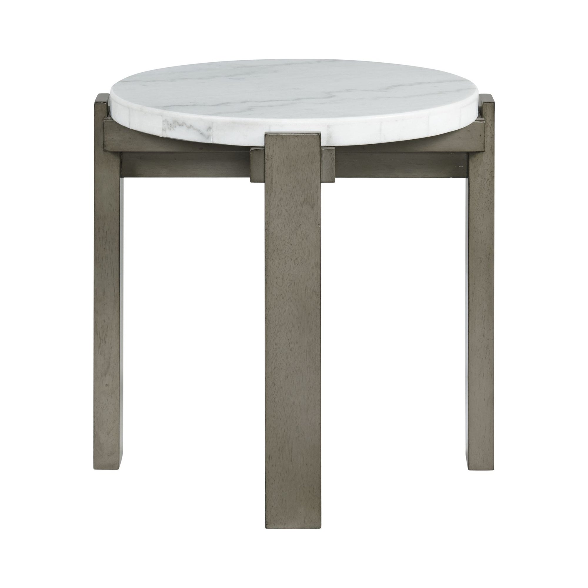 Rosamel Round End Table In Ash Brown