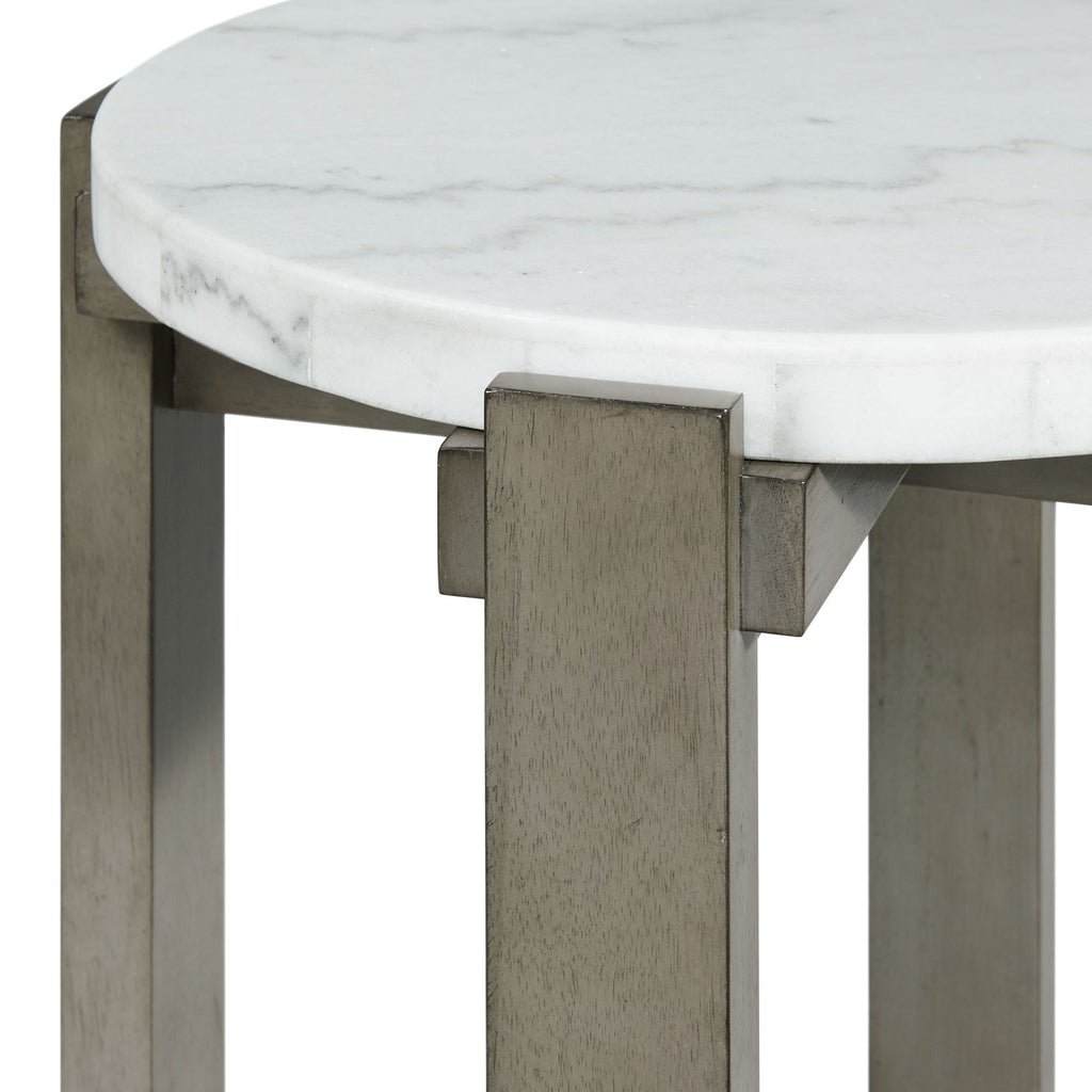 Rosamel Round End Table In Ash Brown