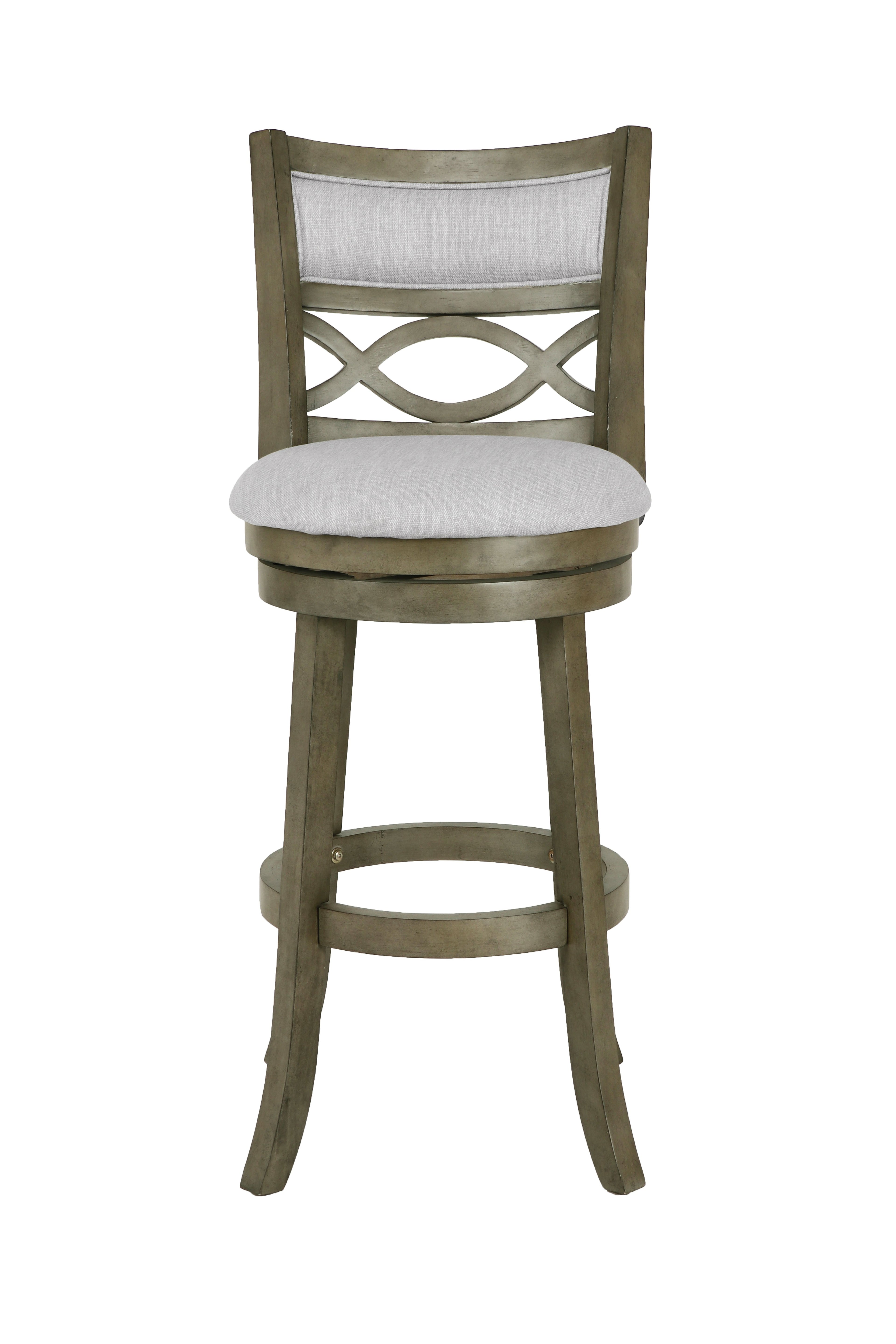 Manchester 29" Bar Stool w/Fabric Cushions-Gray