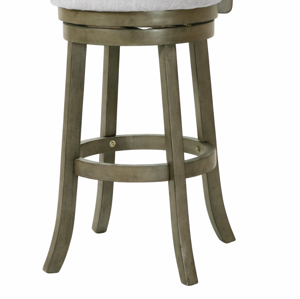 Manchester 29" Bar Stool w/Fabric Cushions-Gray