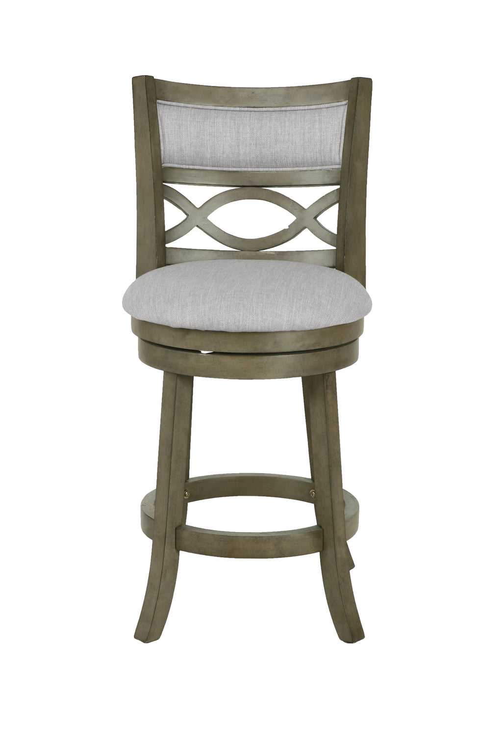 Manchester 24" Counter Stool w/Fabric Cushions-Gray