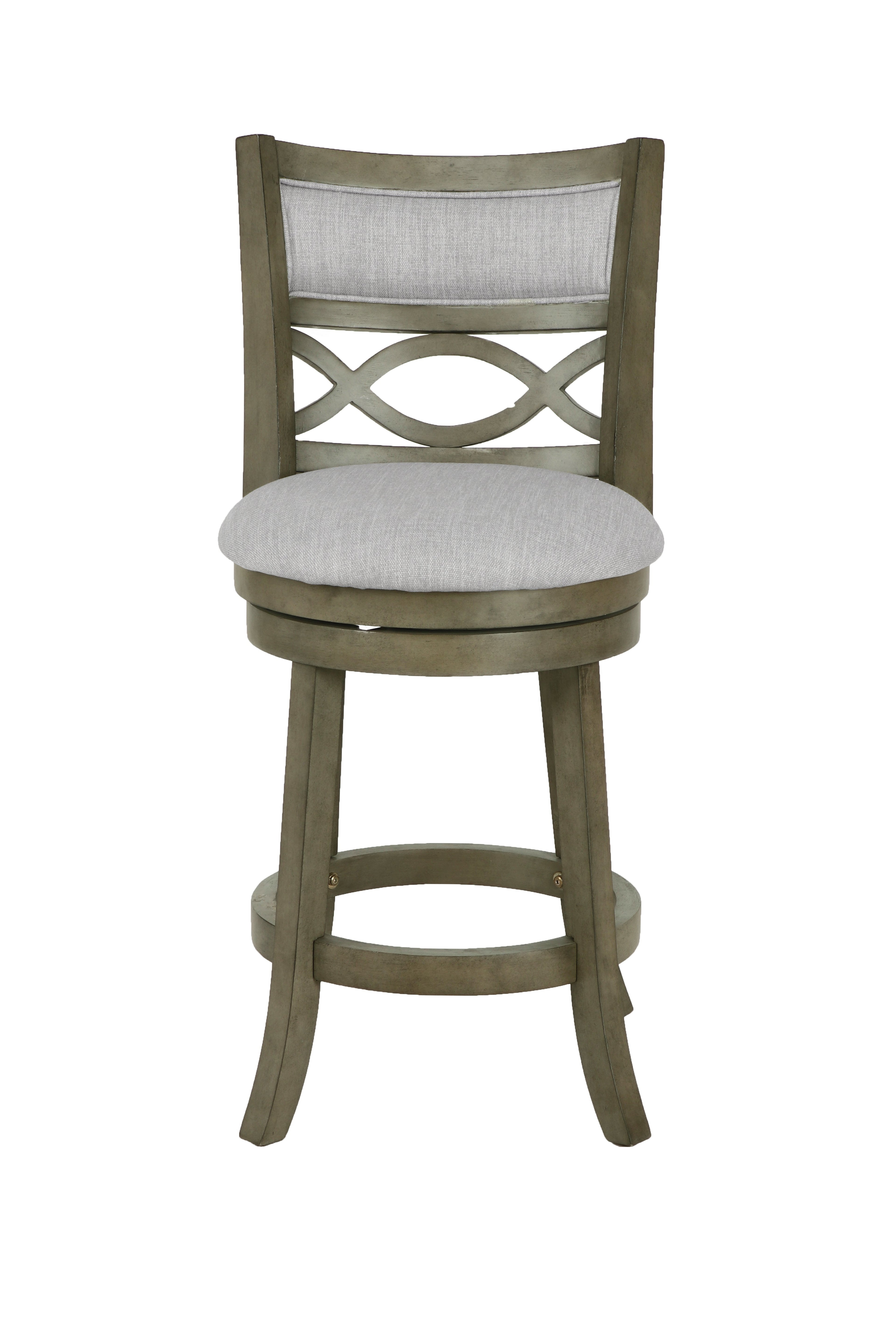 Manchester 24" Counter Stool w/Fabric Cushions-Gray