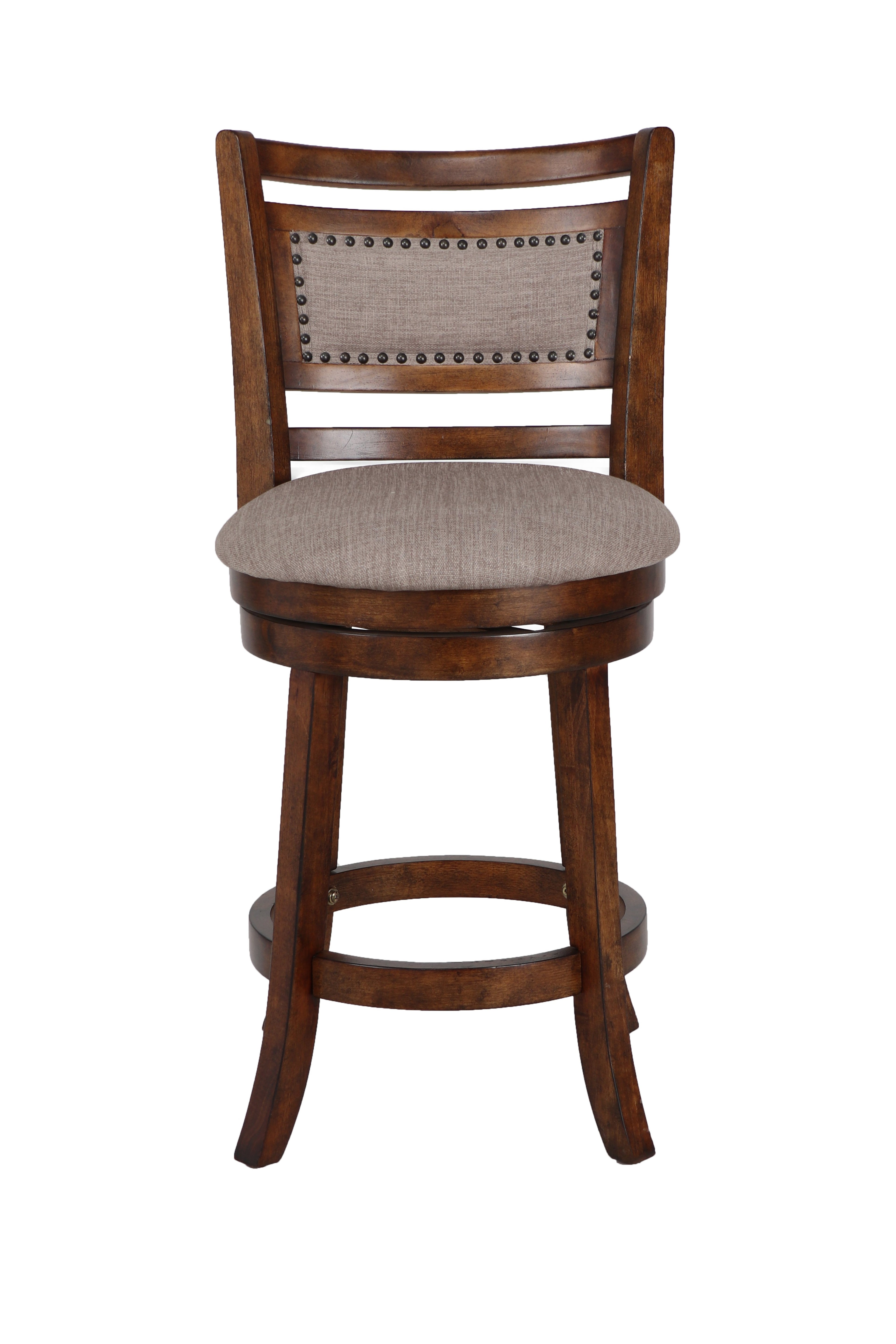 Aberdeen 24" Counter Stool w/Fabric Cushions-Brown