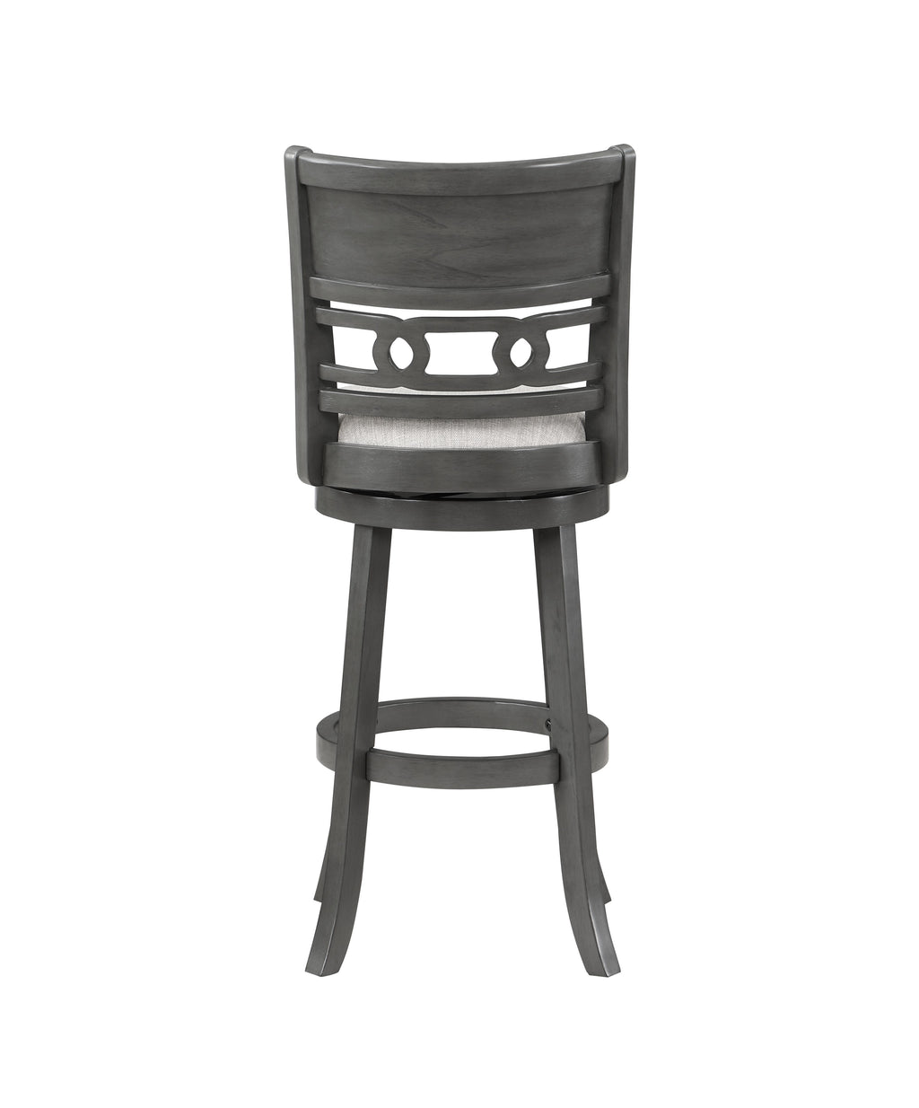 Gia 29" Swivel Barstool-Gray w/Gray Fabric Seat