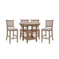 Anya 5-Piece Counter Height Dining Set in driftwood