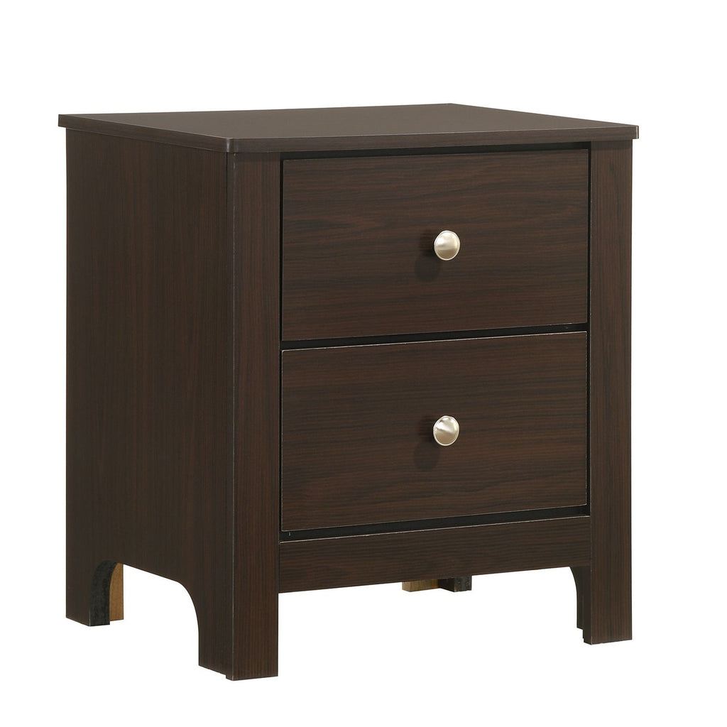 Sami Youth 2-Drawer Nightstand In Espresso