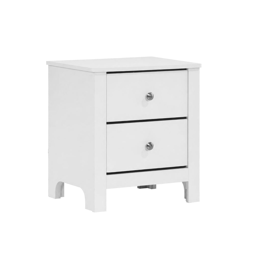 Sami Youth 2-Drawer Nightstand In White