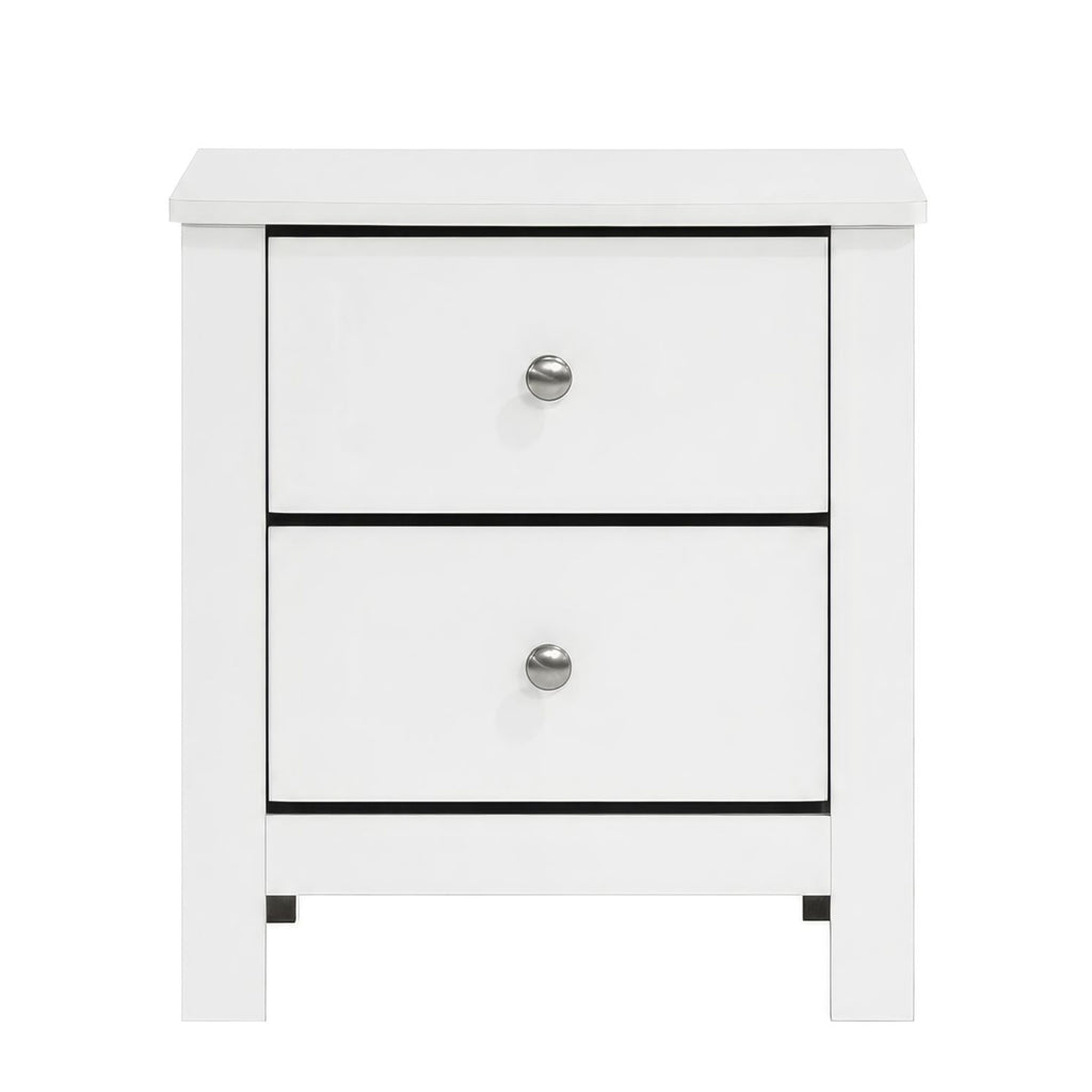 Sami Youth 2-Drawer Nightstand In White