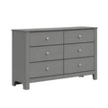 Sami Youth 6-Drawer Dresser In Grey