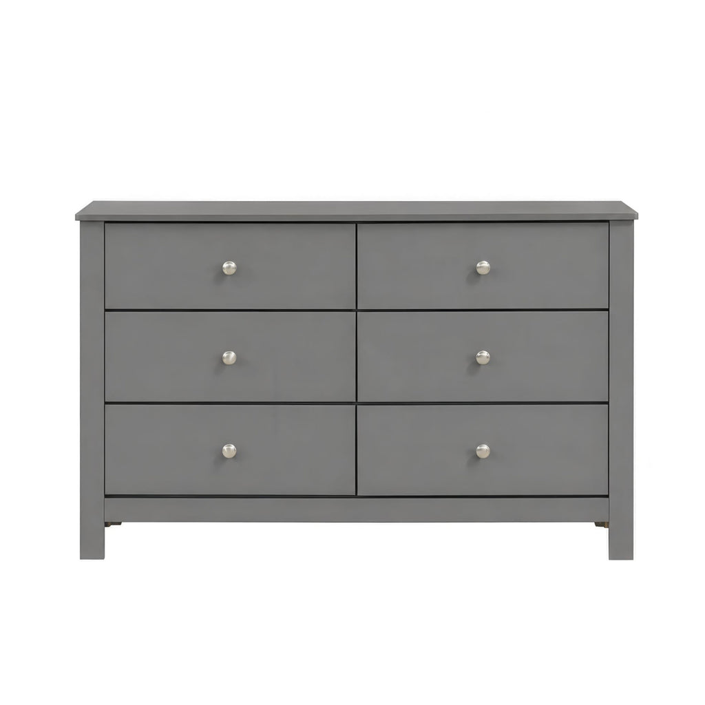 Sami Youth 6-Drawer Dresser In Grey
