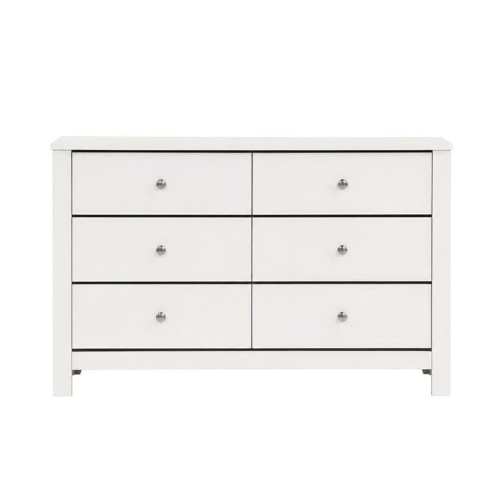Sami Youth 6-Drawer Dresser In White