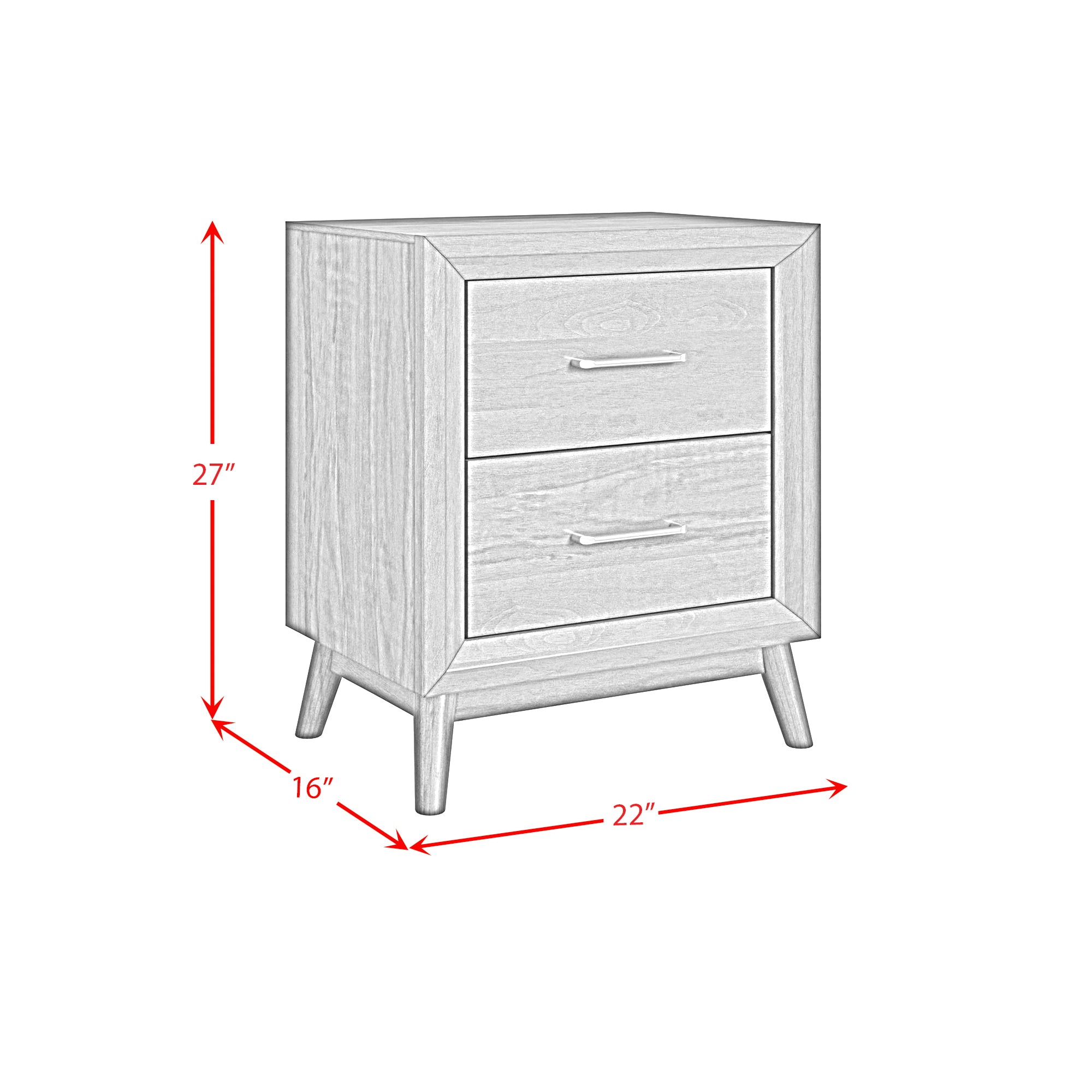 Santa Barbara 2-Drawer Cabinet In Walnut