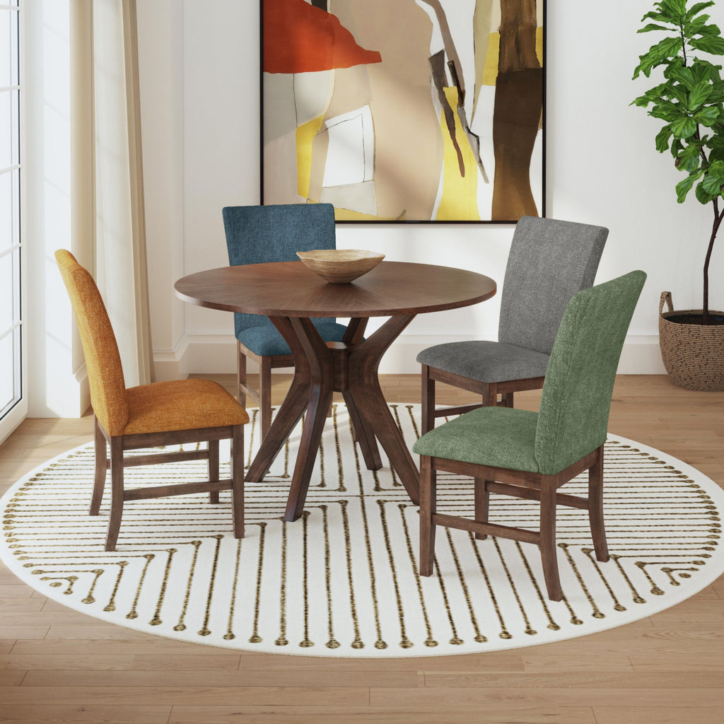 Santa Barbara Round Dining Table In Walnut