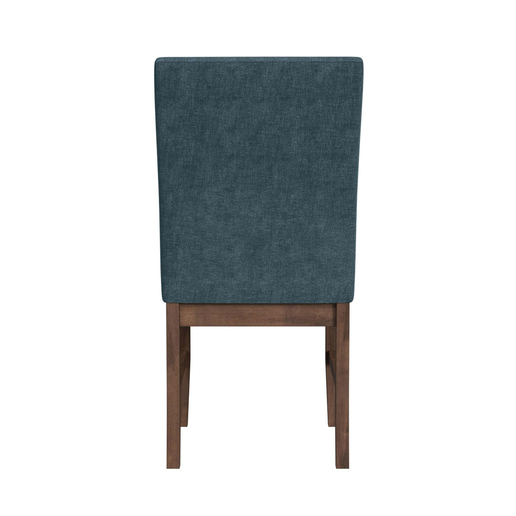 Santa Barbara Dining Side Chair With Denim Blue Fabric In Walnut (2 Per Carton)