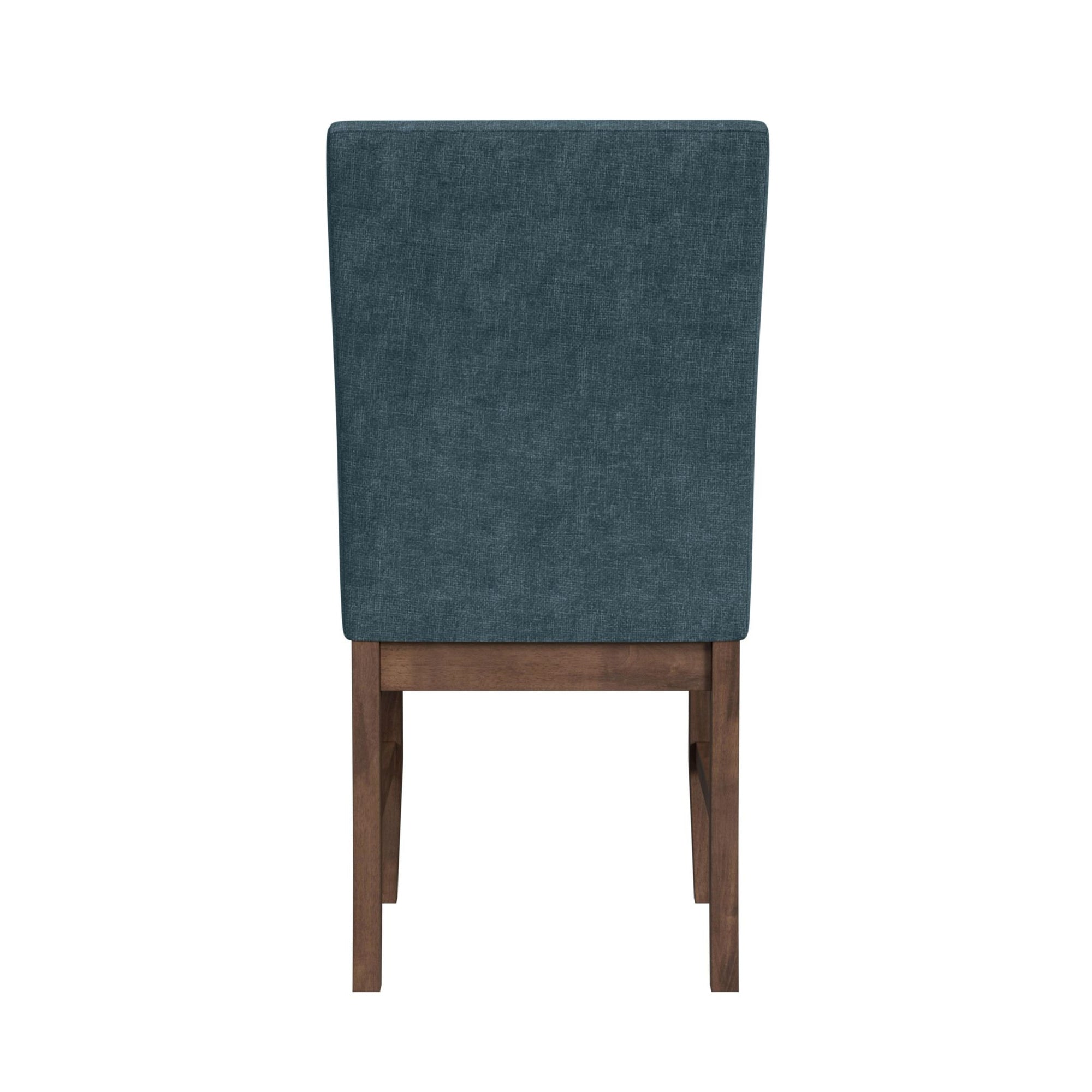 Santa Barbara Dining Side Chair With Denim Blue Fabric In Walnut (2 Per Carton)