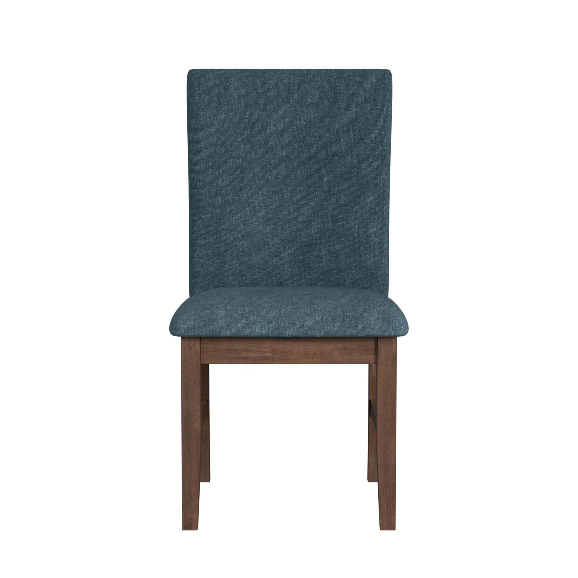 Santa Barbara Dining Side Chair With Denim Blue Fabric In Walnut (2 Per Carton)