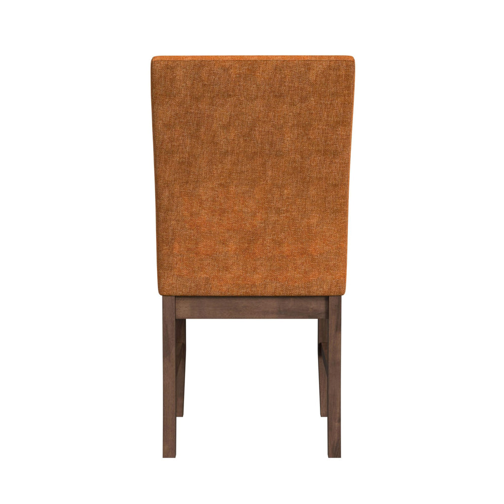 Santa Barbara Dining Side Chair With Orange Fabric In Walnut (2 Per Carton)