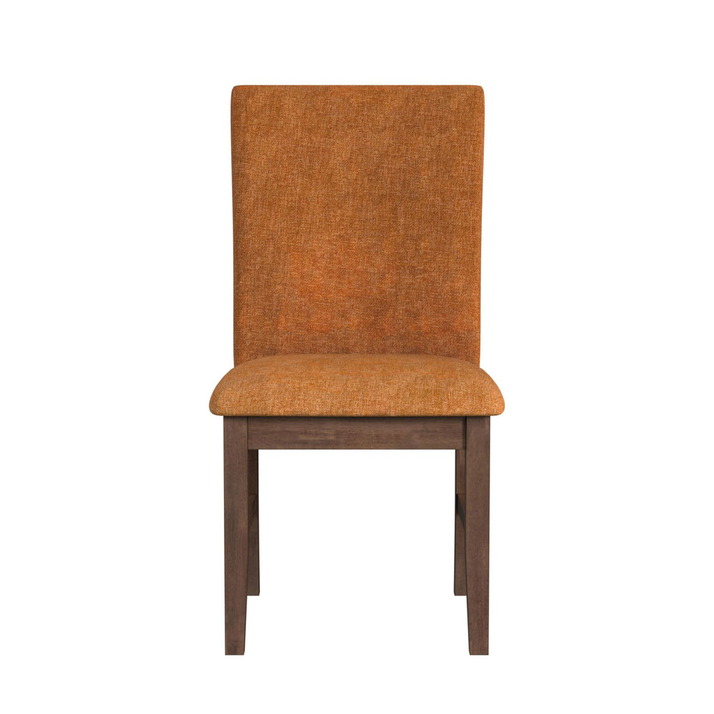 Santa Barbara Dining Side Chair With Orange Fabric In Walnut (2 Per Carton)