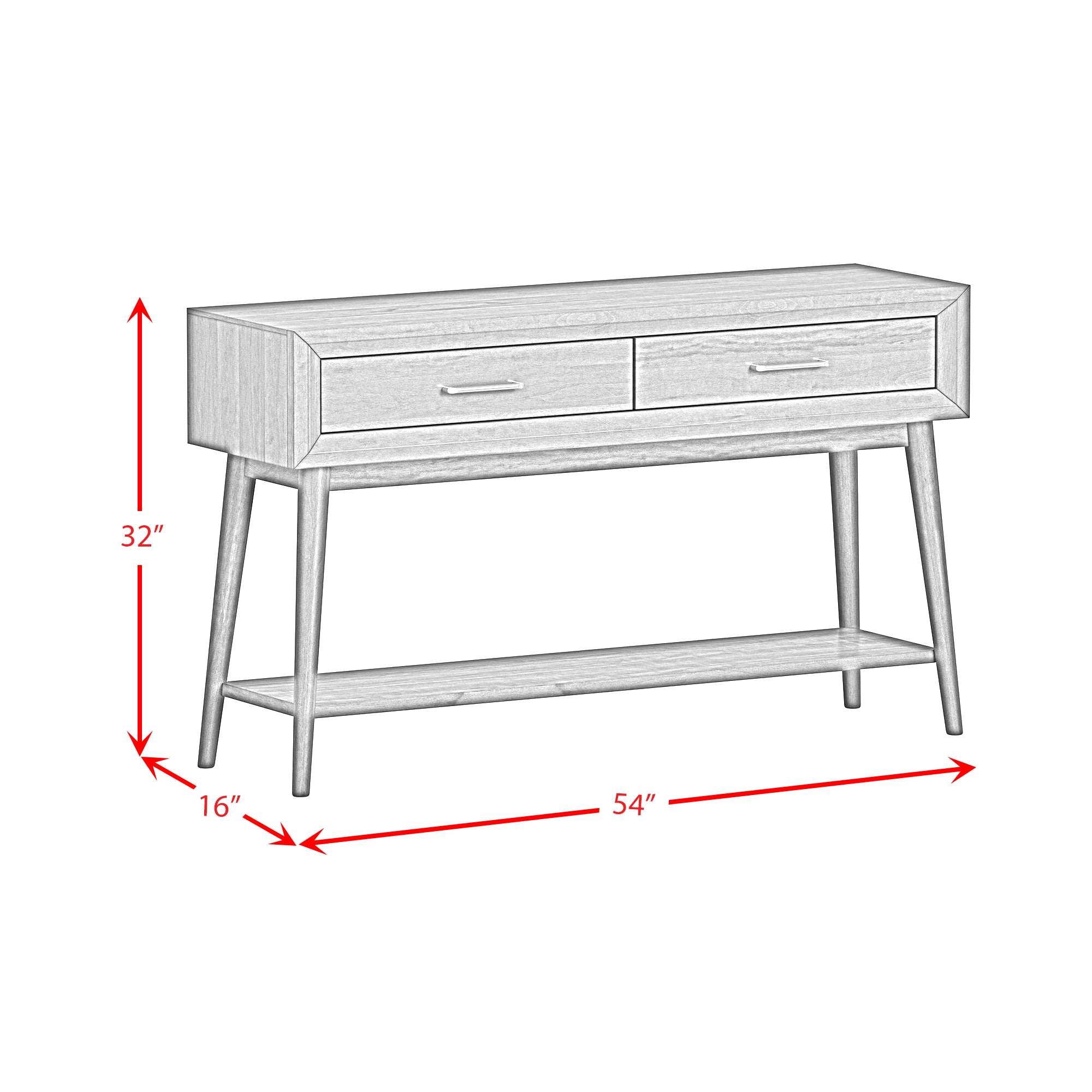 Santa Barbara Sofa Table In Walnut