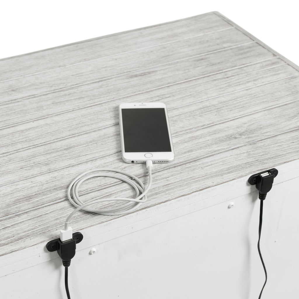 Scott Nightstand w/Usb White Finish