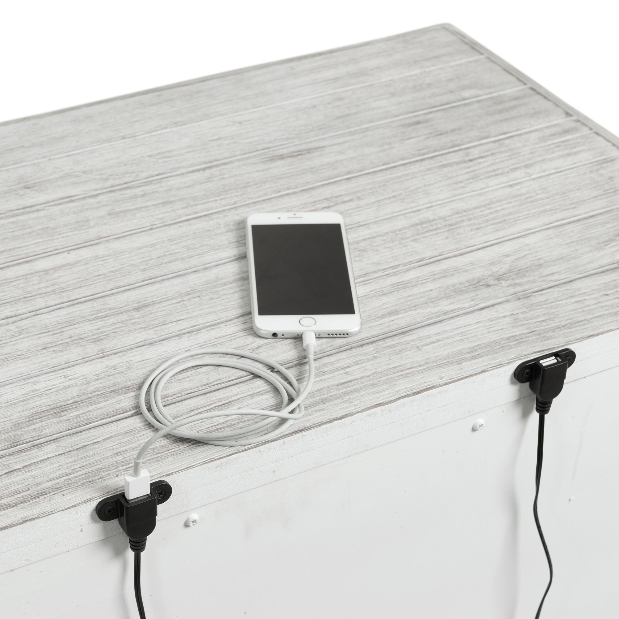 Scott Nightstand w/Usb White Finish