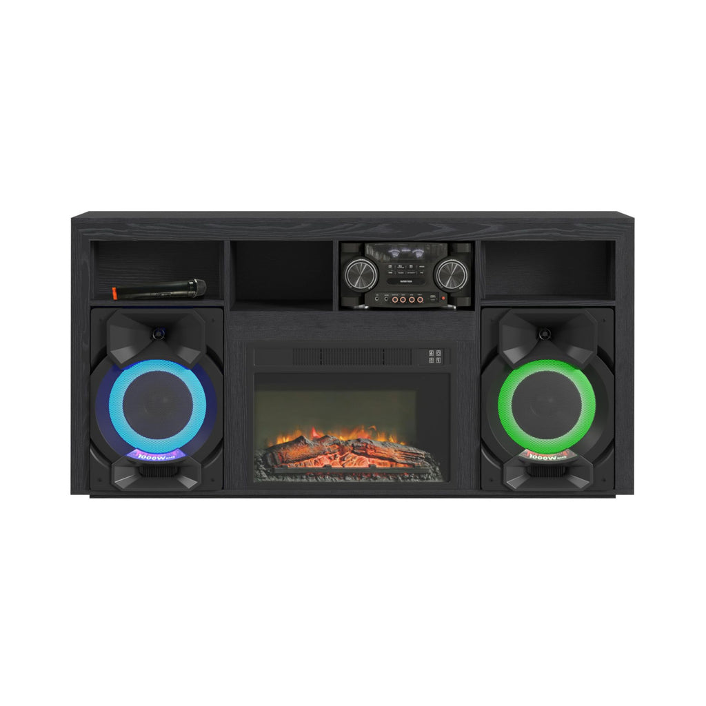 St. Cloud Fireplace With Sound System In Black