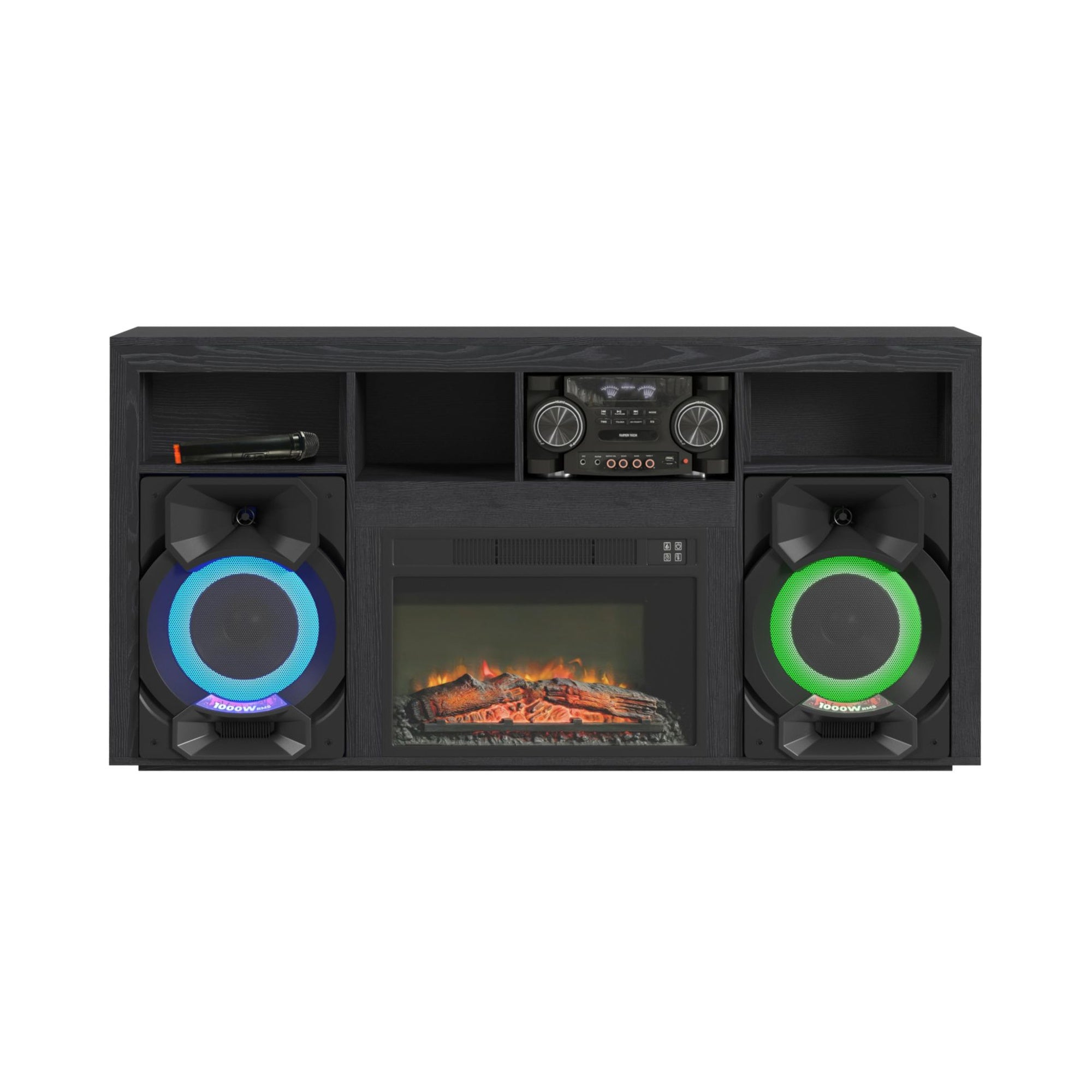 St. Cloud Fireplace With Sound System In Black
