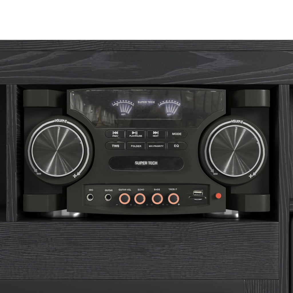 St. Cloud Fireplace With Sound System In Black