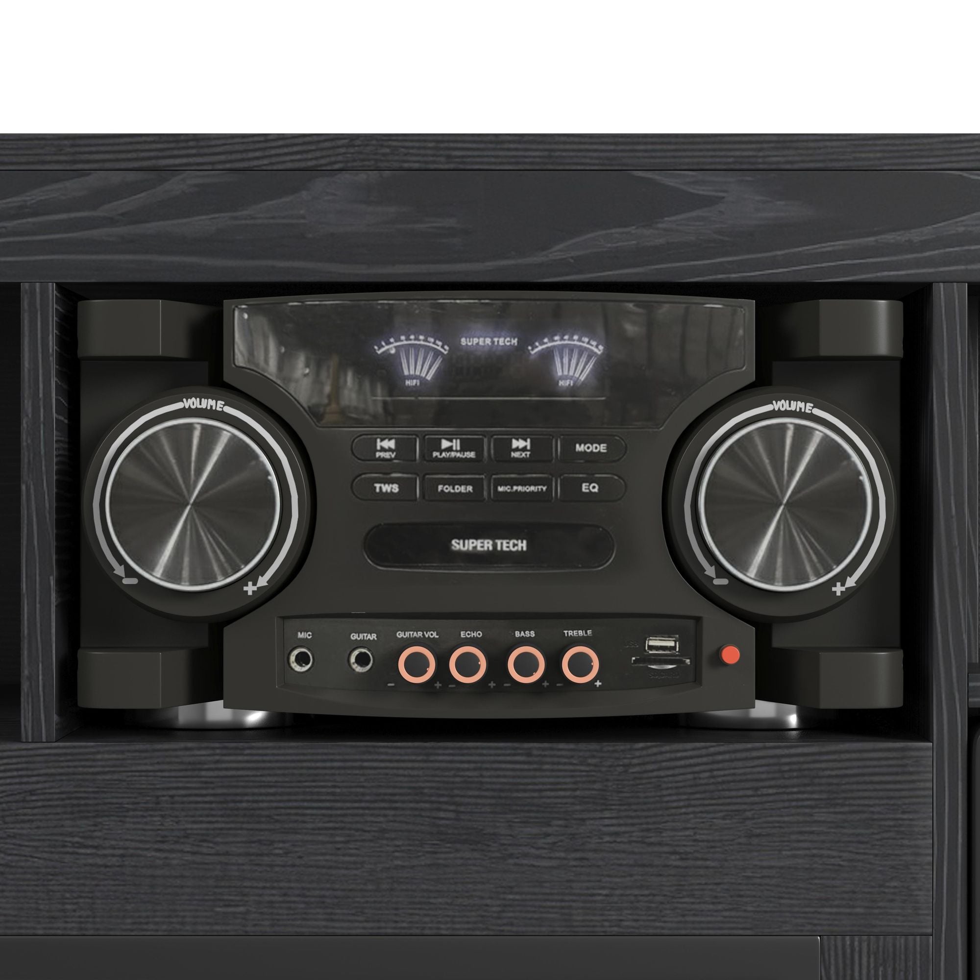 St. Cloud Fireplace With Sound System In Black
