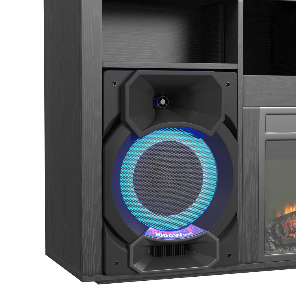 St. Cloud Fireplace With Sound System In Black