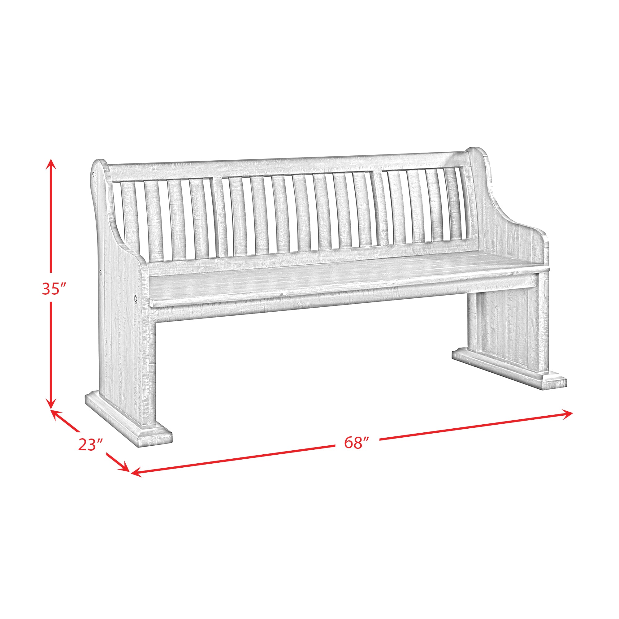 Stone Pew Bench