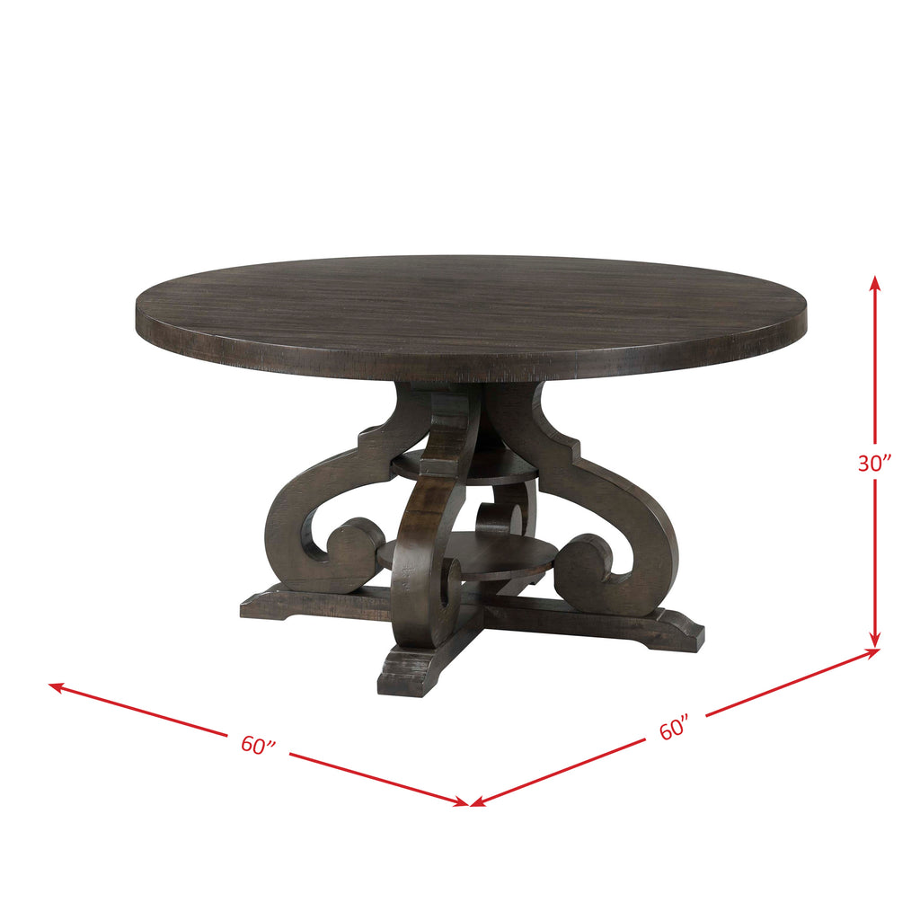 Stone Round Dining Table w/PU Base